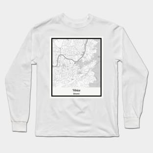 Map of Vilnius - Lithuania Long Sleeve T-Shirt